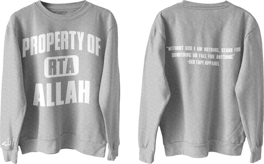"PROPERTY OF ALLAH" CREWNECK SWEATSHIRT