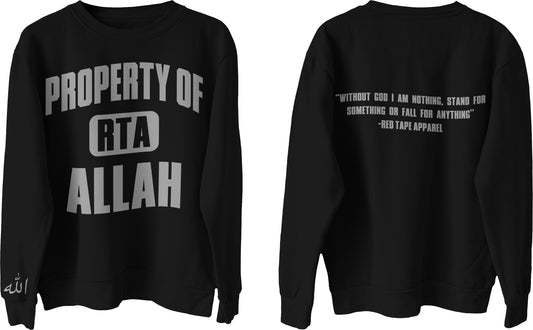 "PROPERTY OF ALLAH" CREWNECK SWEATSHIRT