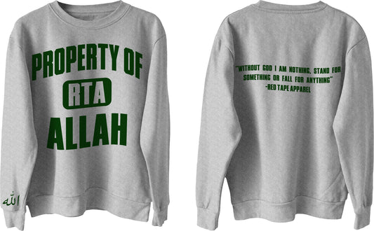 "PROPERTY OF ALLAH" CREWNECK SWEATSHIRT